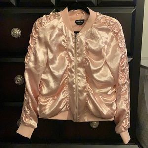 Bebe pink silk jacket